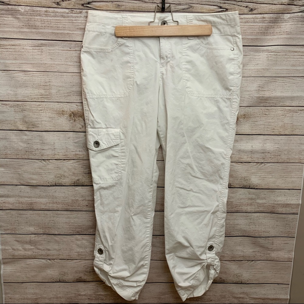 DKNY Jeans | White Cargo Capris